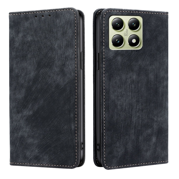 RFID Anti-theft Brush Magnetic Leather Phone Case, For Xiaomi 17 Ultra, For Xiaomi 17 Pro Max, For Xiaomi 17 Pro, For Xiaomi 17, For Xiaomi Civi 5 Pro 5G, For Xiaomi 15 Ultra, For Xiaomi 14T Pro 5G, For Xiaomi 14T 5G