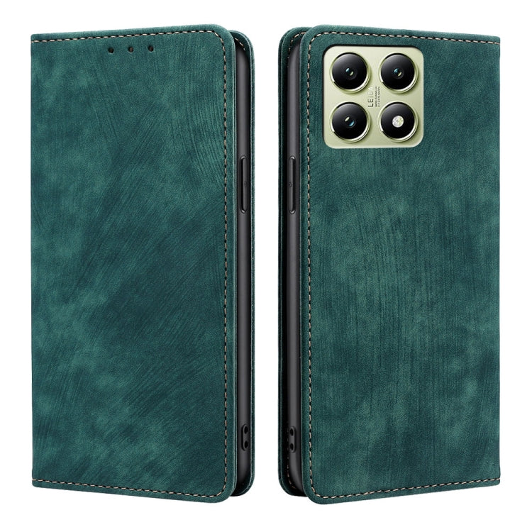 RFID Anti-theft Brush Magnetic Leather Phone Case, For Xiaomi 17 Ultra, For Xiaomi 17 Pro Max, For Xiaomi 17 Pro, For Xiaomi 17, For Xiaomi Civi 5 Pro 5G, For Xiaomi 15 Ultra, For Xiaomi 14T Pro 5G, For Xiaomi 14T 5G