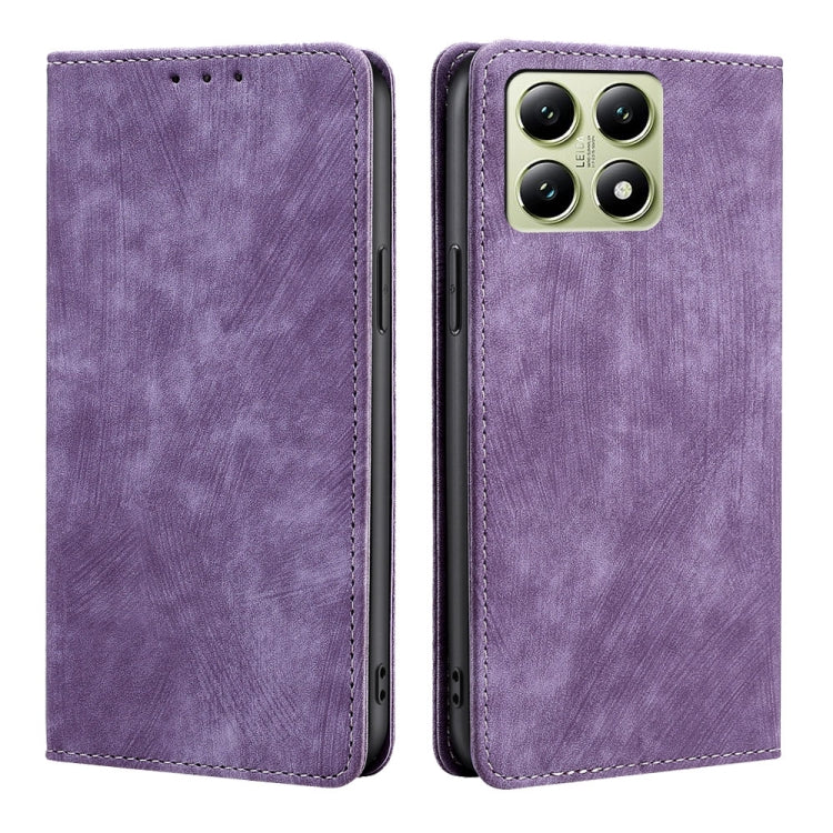 RFID Anti-theft Brush Magnetic Leather Phone Case, For Xiaomi 17 Ultra, For Xiaomi 17 Pro Max, For Xiaomi 17 Pro, For Xiaomi 17, For Xiaomi Civi 5 Pro 5G, For Xiaomi 15 Ultra, For Xiaomi 14T Pro 5G, For Xiaomi 14T 5G