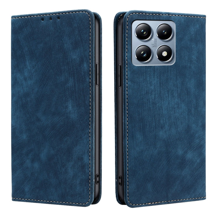 RFID Anti-theft Brush Magnetic Leather Phone Case, For Xiaomi 17 Ultra, For Xiaomi 17 Pro Max, For Xiaomi 17 Pro, For Xiaomi 17, For Xiaomi Civi 5 Pro 5G, For Xiaomi 15 Ultra, For Xiaomi 14T Pro 5G, For Xiaomi 14T 5G