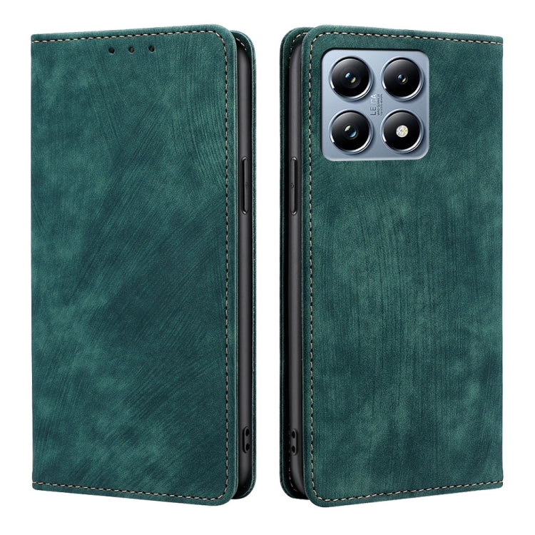 RFID Anti-theft Brush Magnetic Leather Phone Case, For Xiaomi 17 Ultra, For Xiaomi 17 Pro Max, For Xiaomi 17 Pro, For Xiaomi 17, For Xiaomi Civi 5 Pro 5G, For Xiaomi 15 Ultra, For Xiaomi 14T Pro 5G, For Xiaomi 14T 5G