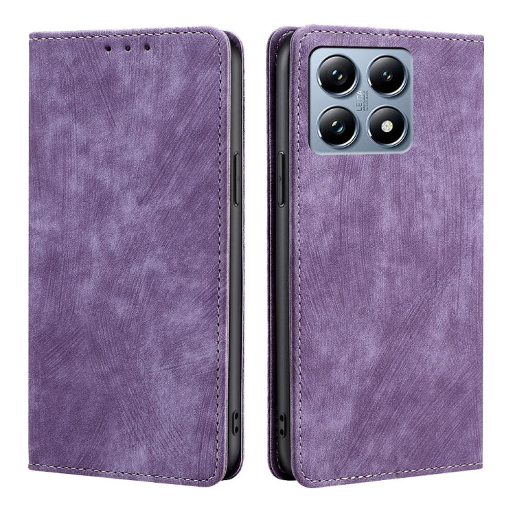 RFID Anti-theft Brush Magnetic Leather Phone Case, For Xiaomi 17 Ultra, For Xiaomi 17 Pro Max, For Xiaomi 17 Pro, For Xiaomi 17, For Xiaomi Civi 5 Pro 5G, For Xiaomi 15 Ultra, For Xiaomi 14T Pro 5G, For Xiaomi 14T 5G