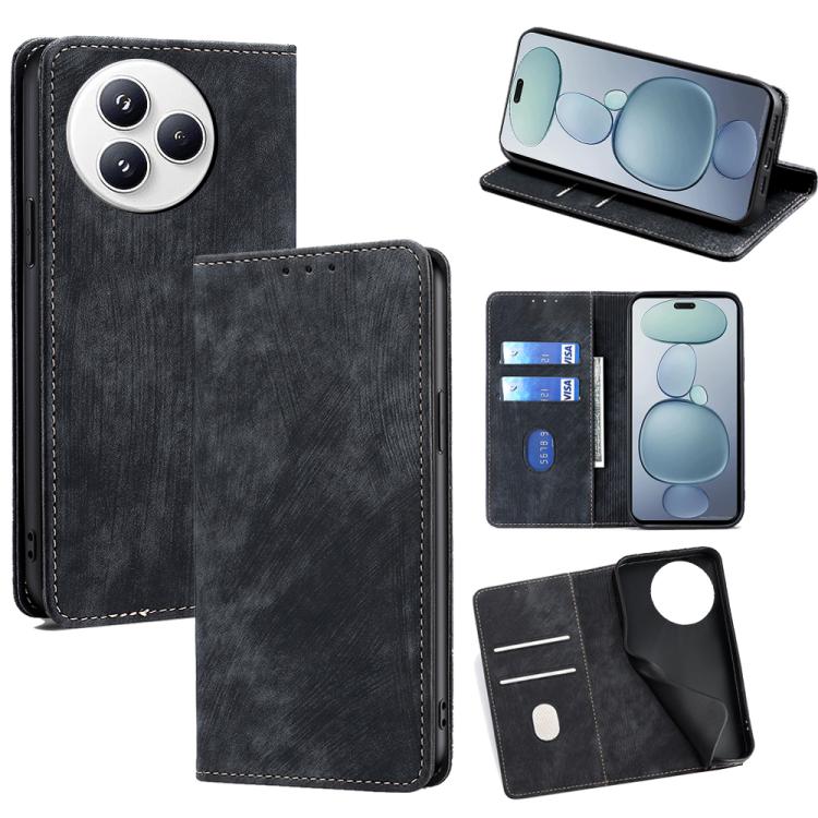 RFID Anti-theft Brush Magnetic Leather Phone Case, For Xiaomi 17 Ultra, For Xiaomi 17 Pro Max, For Xiaomi 17 Pro, For Xiaomi 17, For Xiaomi Civi 5 Pro 5G, For Xiaomi 15 Ultra, For Xiaomi 14T Pro 5G, For Xiaomi 14T 5G