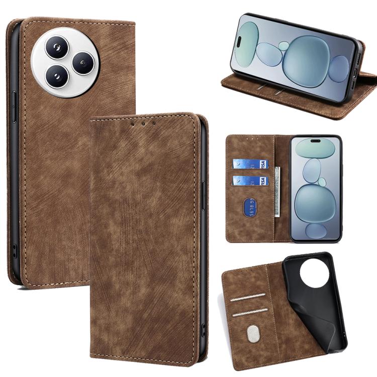 RFID Anti-theft Brush Magnetic Leather Phone Case, For Xiaomi 17 Ultra, For Xiaomi 17 Pro Max, For Xiaomi 17 Pro, For Xiaomi 17, For Xiaomi Civi 5 Pro 5G, For Xiaomi 15 Ultra, For Xiaomi 14T Pro 5G, For Xiaomi 14T 5G