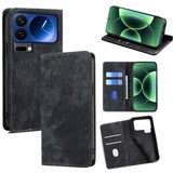 RFID Anti-theft Brush Magnetic Leather Phone Case, For Xiaomi 17 Ultra, For Xiaomi 17 Pro Max, For Xiaomi 17 Pro, For Xiaomi 17, For Xiaomi Civi 5 Pro 5G, For Xiaomi 15 Ultra, For Xiaomi 14T Pro 5G, For Xiaomi 14T 5G