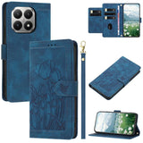Tulips Embossed Leather Phone Case with Lanyard, For Xiaomi 17T 5G, For Xiaomi 17 Ultra, For Xiaomi 17 Pro Max, For Xiaomi 17 Pro, For Xiaomi 17, For Xiaomi 15T Pro, For Xiaomi 15T, For Xiaomi 15 Pro