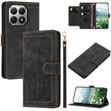 Tulips Embossed Leather Phone Case with Lanyard, For Xiaomi 17T 5G, For Xiaomi 17 Ultra, For Xiaomi 17 Pro Max, For Xiaomi 17 Pro, For Xiaomi 17, For Xiaomi 15T Pro, For Xiaomi 15T, For Xiaomi 15 Pro