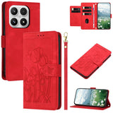 Tulips Embossed Leather Phone Case with Lanyard, For Xiaomi 17T 5G, For Xiaomi 17 Ultra, For Xiaomi 17 Pro Max, For Xiaomi 17 Pro, For Xiaomi 17, For Xiaomi 15T Pro, For Xiaomi 15T, For Xiaomi 15 Pro