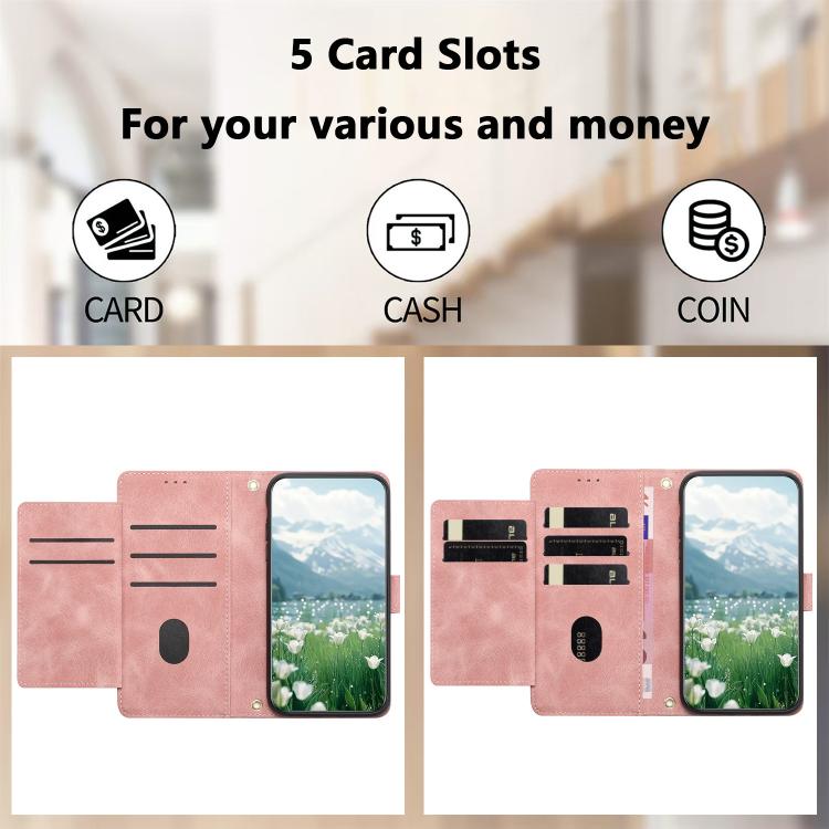 Tulips Embossed Leather Phone Case with Lanyard, For Xiaomi 17T 5G, For Xiaomi 17 Ultra, For Xiaomi 17 Pro Max, For Xiaomi 17 Pro, For Xiaomi 17, For Xiaomi 15T Pro, For Xiaomi 15T, For Xiaomi 15 Pro