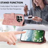 Tulips Embossed Leather Phone Case with Lanyard, For Xiaomi 17T 5G, For Xiaomi 17 Ultra, For Xiaomi 17 Pro Max, For Xiaomi 17 Pro, For Xiaomi 17, For Xiaomi 15T Pro, For Xiaomi 15T, For Xiaomi 15 Pro