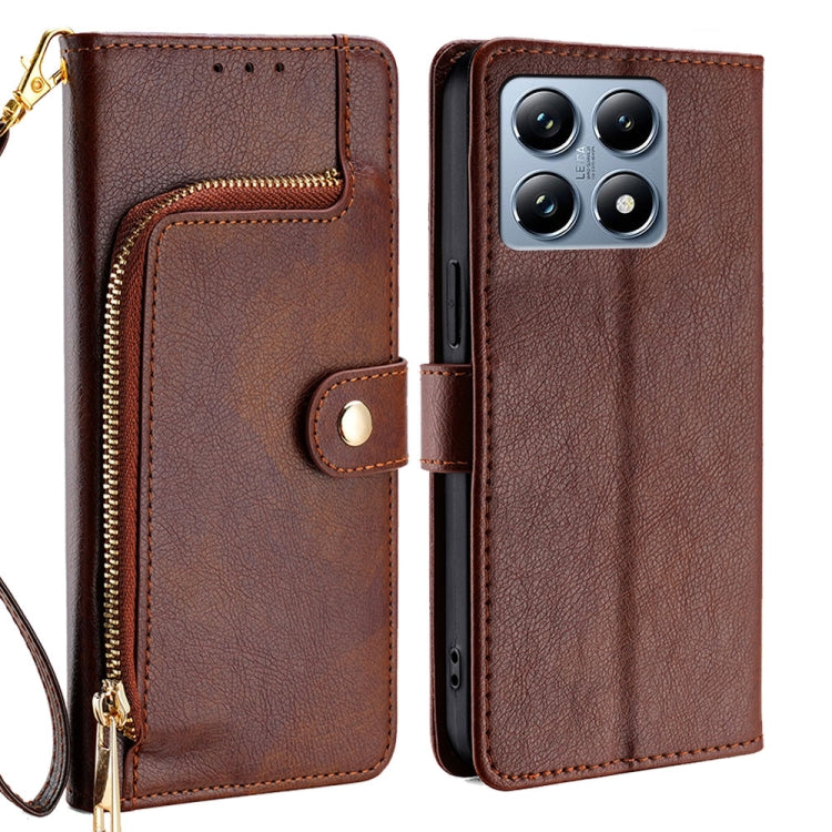 Zipper Bag Leather Phone Case, For Xiaomi 17 Ultra, For Xiaomi 17 Pro Max, For Xiaomi 17 Pro, For Xiaomi 17, For Xiaomi Civi 5 Pro 5G, For Xiaomi 15 Ultra, For Xiaomi 14T Pro 5G, For Xiaomi 14T 5G