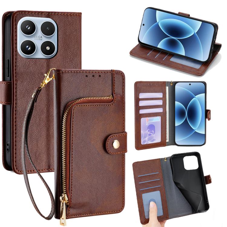 Zipper Bag Leather Phone Case, For Xiaomi 17 Ultra, For Xiaomi 17 Pro Max, For Xiaomi 17 Pro, For Xiaomi 17, For Xiaomi Civi 5 Pro 5G, For Xiaomi 15 Ultra, For Xiaomi 14T Pro 5G, For Xiaomi 14T 5G