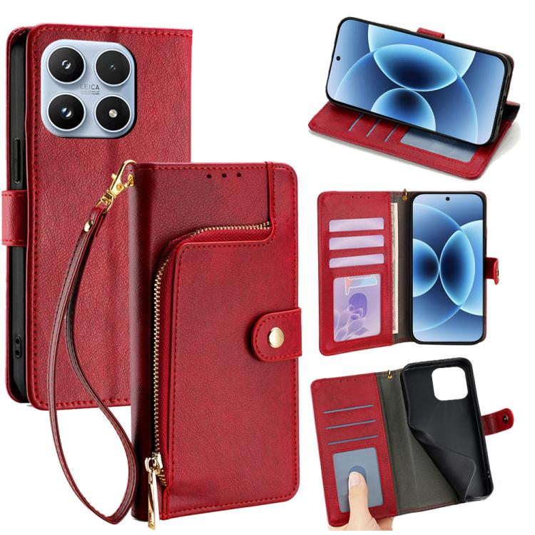 Zipper Bag Leather Phone Case, For Xiaomi 17 Ultra, For Xiaomi 17 Pro Max, For Xiaomi 17 Pro, For Xiaomi 17, For Xiaomi Civi 5 Pro 5G, For Xiaomi 15 Ultra, For Xiaomi 14T Pro 5G, For Xiaomi 14T 5G