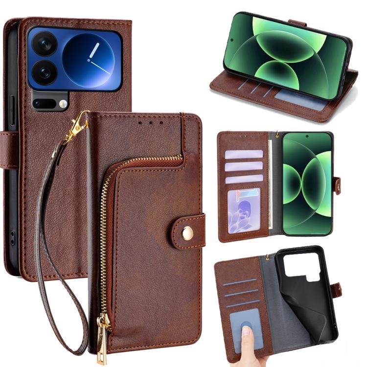 Zipper Bag Leather Phone Case, For Xiaomi 17 Ultra, For Xiaomi 17 Pro Max, For Xiaomi 17 Pro, For Xiaomi 17, For Xiaomi Civi 5 Pro 5G, For Xiaomi 15 Ultra, For Xiaomi 14T Pro 5G, For Xiaomi 14T 5G