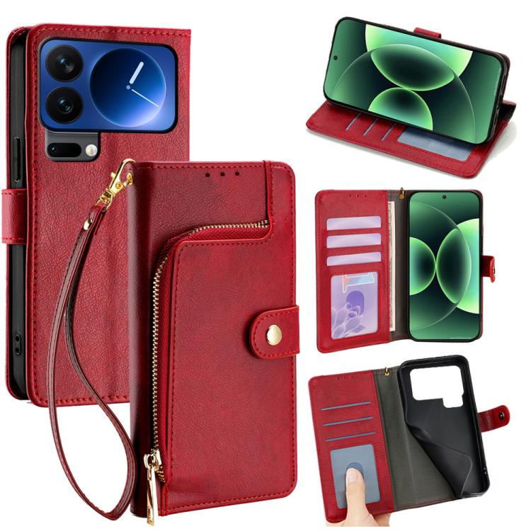 Zipper Bag Leather Phone Case, For Xiaomi 17 Ultra, For Xiaomi 17 Pro Max, For Xiaomi 17 Pro, For Xiaomi 17, For Xiaomi Civi 5 Pro 5G, For Xiaomi 15 Ultra, For Xiaomi 14T Pro 5G, For Xiaomi 14T 5G