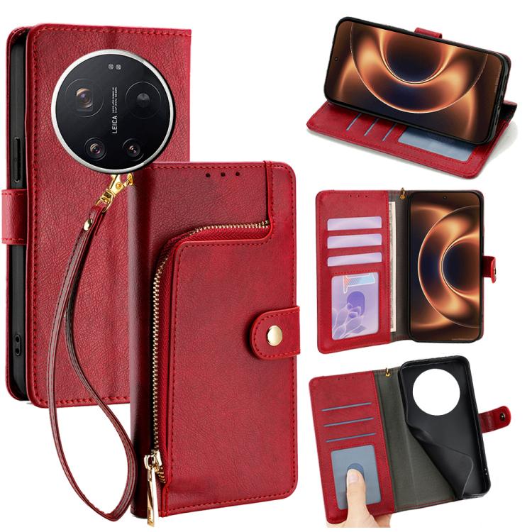 Zipper Bag Leather Phone Case, For Xiaomi 17 Ultra, For Xiaomi 17 Pro Max, For Xiaomi 17 Pro, For Xiaomi 17, For Xiaomi Civi 5 Pro 5G, For Xiaomi 15 Ultra, For Xiaomi 14T Pro 5G, For Xiaomi 14T 5G