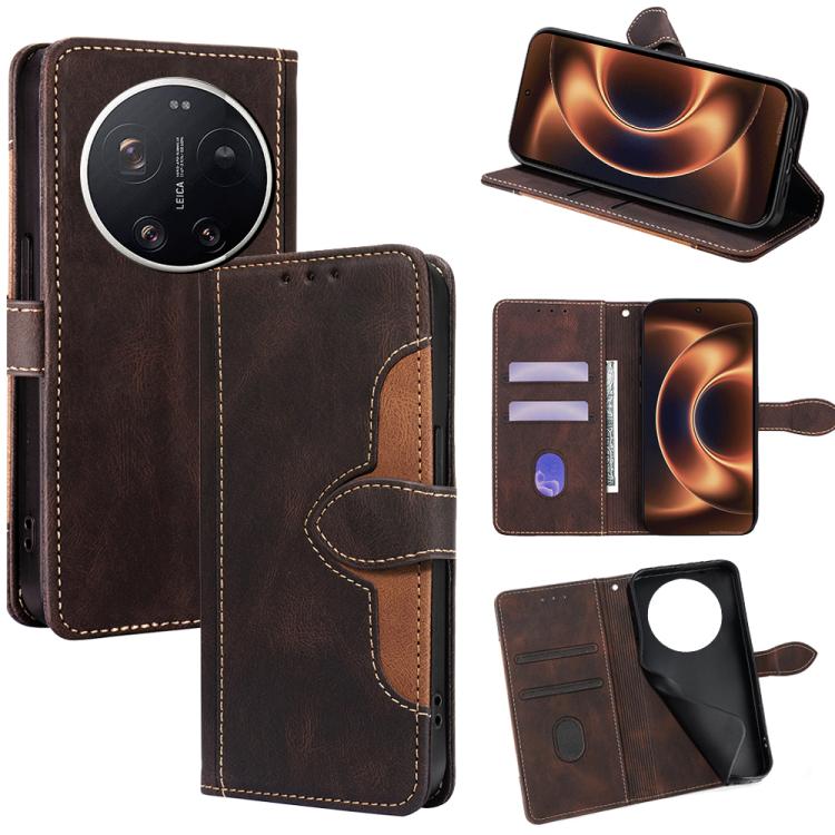 Skin Feel Magnetic Buckle Leather Phone Case, For Xiaomi 17 Ultra, For Xiaomi 17 Pro, For Xiaomi 17, For Xiaomi Civi 5 Pro 5G, For Xiaomi 15 Ultra, For Xiaomi 14T Pro 5G, For Xiaomi 14T 5G