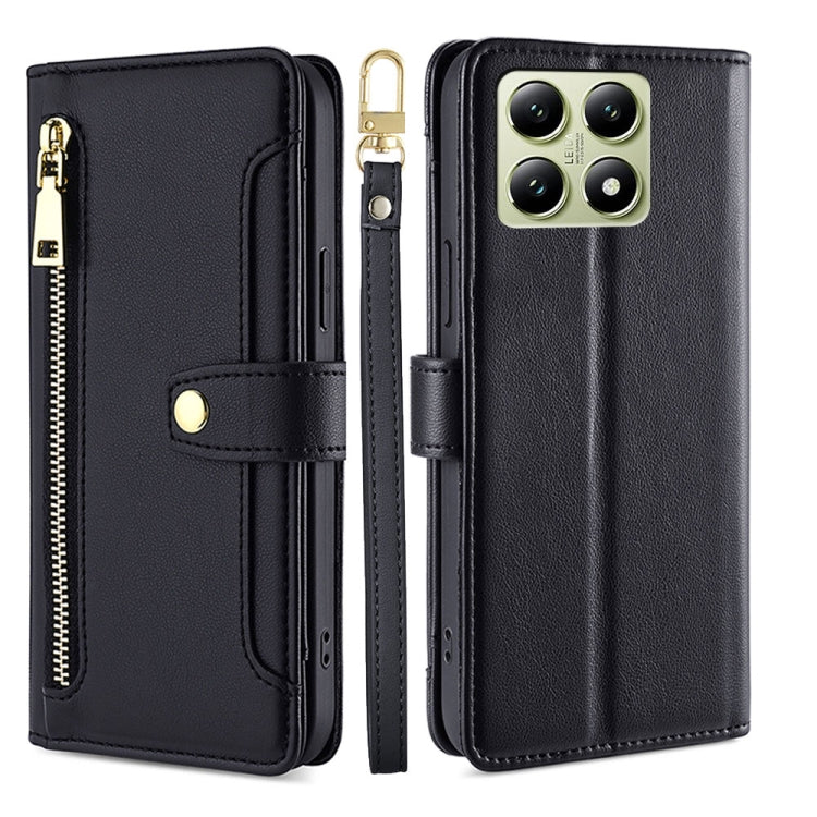 Sheep Texture Cross-body Zipper Wallet Leather Phone Case, For Xiaomi 17 Ultra, For Xiaomi 17 Pro Max, For Xiaomi 17 Pro, For Xiaomi 17, For Xiaomi Civi 5 Pro 5G, For Xiaomi 15 Ultra, For Xiaomi 14T Pro 5G, For Xiaomi 14T 5G