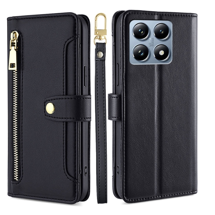 Sheep Texture Cross-body Zipper Wallet Leather Phone Case, For Xiaomi 17 Ultra, For Xiaomi 17 Pro Max, For Xiaomi 17 Pro, For Xiaomi 17, For Xiaomi Civi 5 Pro 5G, For Xiaomi 15 Ultra, For Xiaomi 14T Pro 5G, For Xiaomi 14T 5G