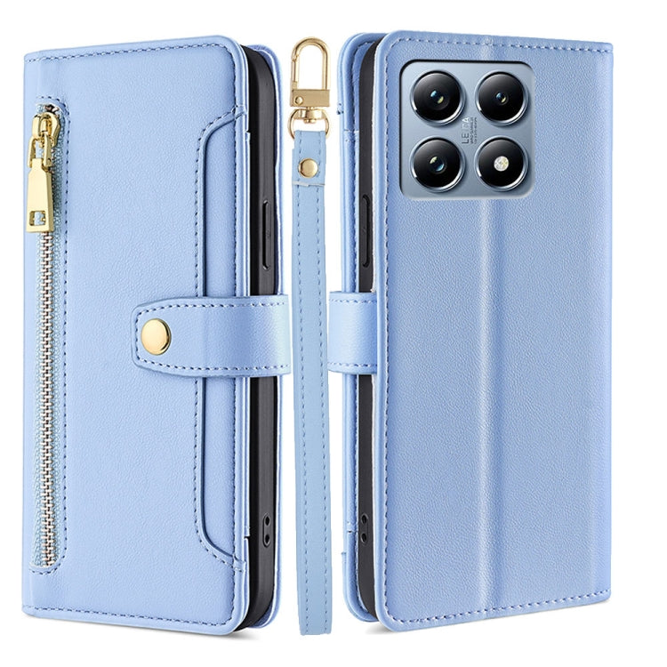 Sheep Texture Cross-body Zipper Wallet Leather Phone Case, For Xiaomi 17 Ultra, For Xiaomi 17 Pro Max, For Xiaomi 17 Pro, For Xiaomi 17, For Xiaomi Civi 5 Pro 5G, For Xiaomi 15 Ultra, For Xiaomi 14T Pro 5G, For Xiaomi 14T 5G