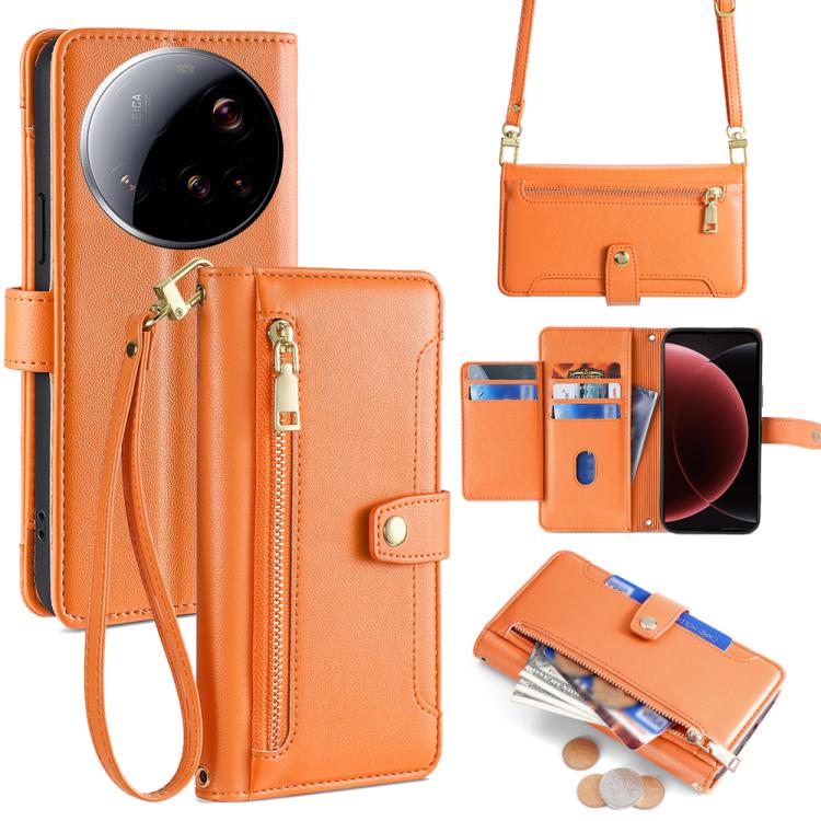 Sheep Texture Cross-body Zipper Wallet Leather Phone Case, For Xiaomi 17 Ultra, For Xiaomi 17 Pro Max, For Xiaomi 17 Pro, For Xiaomi 17, For Xiaomi Civi 5 Pro 5G, For Xiaomi 15 Ultra, For Xiaomi 14T Pro 5G, For Xiaomi 14T 5G