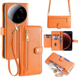 Sheep Texture Cross-body Zipper Wallet Leather Phone Case, For Xiaomi 17 Ultra, For Xiaomi 17 Pro Max, For Xiaomi 17 Pro, For Xiaomi 17, For Xiaomi Civi 5 Pro 5G, For Xiaomi 15 Ultra, For Xiaomi 14T Pro 5G, For Xiaomi 14T 5G