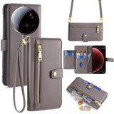 Sheep Texture Cross-body Zipper Wallet Leather Phone Case, For Xiaomi 17 Ultra, For Xiaomi 17 Pro Max, For Xiaomi 17 Pro, For Xiaomi 17, For Xiaomi Civi 5 Pro 5G, For Xiaomi 15 Ultra, For Xiaomi 14T Pro 5G, For Xiaomi 14T 5G