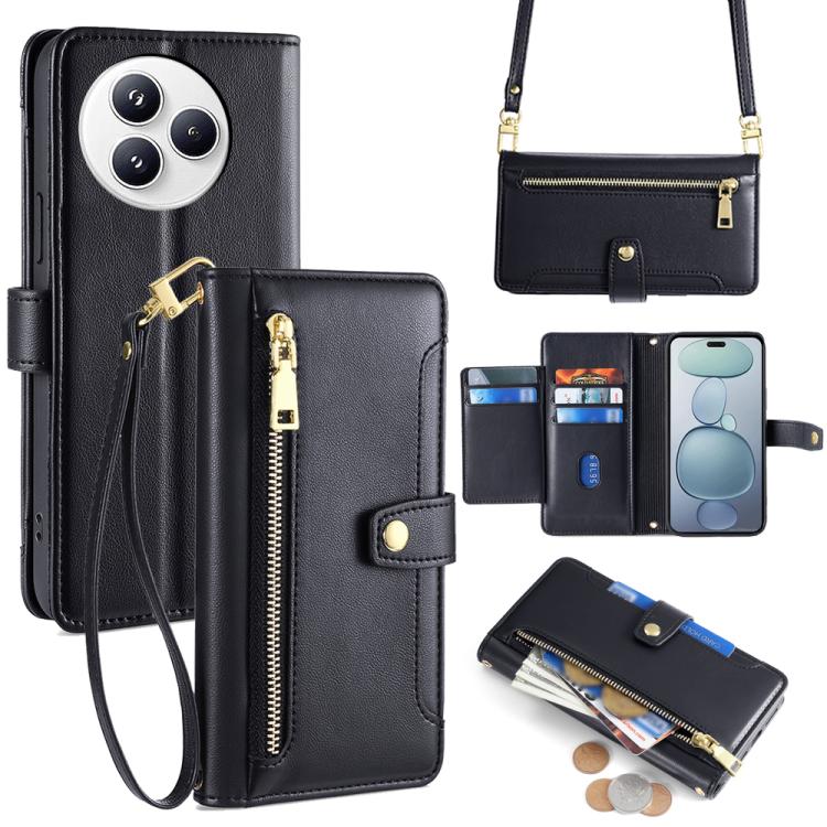 Sheep Texture Cross-body Zipper Wallet Leather Phone Case, For Xiaomi 17 Ultra, For Xiaomi 17 Pro Max, For Xiaomi 17 Pro, For Xiaomi 17, For Xiaomi Civi 5 Pro 5G, For Xiaomi 15 Ultra, For Xiaomi 14T Pro 5G, For Xiaomi 14T 5G