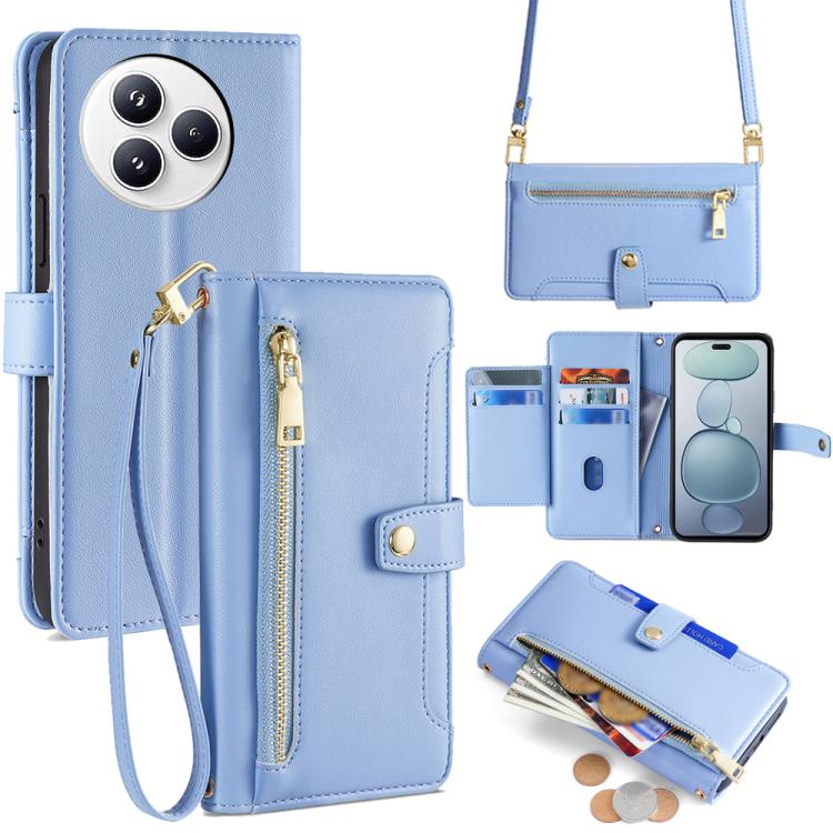 Sheep Texture Cross-body Zipper Wallet Leather Phone Case, For Xiaomi 17 Ultra, For Xiaomi 17 Pro Max, For Xiaomi 17 Pro, For Xiaomi 17, For Xiaomi Civi 5 Pro 5G, For Xiaomi 15 Ultra, For Xiaomi 14T Pro 5G, For Xiaomi 14T 5G