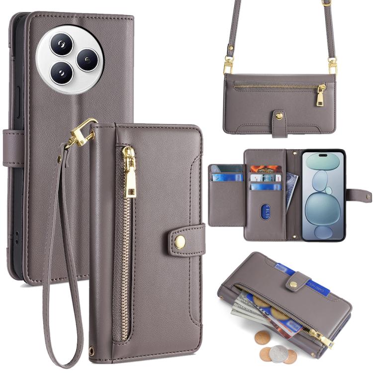 Sheep Texture Cross-body Zipper Wallet Leather Phone Case, For Xiaomi 17 Ultra, For Xiaomi 17 Pro Max, For Xiaomi 17 Pro, For Xiaomi 17, For Xiaomi Civi 5 Pro 5G, For Xiaomi 15 Ultra, For Xiaomi 14T Pro 5G, For Xiaomi 14T 5G
