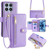 Sheep Texture Cross-body Zipper Wallet Leather Phone Case, For Xiaomi 17 Ultra, For Xiaomi 17 Pro Max, For Xiaomi 17 Pro, For Xiaomi 17, For Xiaomi Civi 5 Pro 5G, For Xiaomi 15 Ultra, For Xiaomi 14T Pro 5G, For Xiaomi 14T 5G