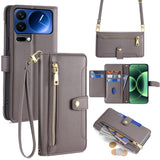 Sheep Texture Cross-body Zipper Wallet Leather Phone Case, For Xiaomi 17 Ultra, For Xiaomi 17 Pro Max, For Xiaomi 17 Pro, For Xiaomi 17, For Xiaomi Civi 5 Pro 5G, For Xiaomi 15 Ultra, For Xiaomi 14T Pro 5G, For Xiaomi 14T 5G