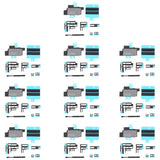 10 PCS/Pack Mainboard Heat Sink Sticker + FPC Sponge Foam Pads, For iPhone 17 Pro Max, For iPhone 17 Pro, For iPhone 17, For iPhone 16 Pro Max, For iPhone 16 Pro, For iPhone 16 Plus, For iPhone 16