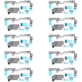 10 PCS/Pack Mainboard Heat Sink Sticker + FPC Sponge Foam Pads, For iPhone 17 Pro Max, For iPhone 17 Pro, For iPhone 17, For iPhone 16 Pro Max, For iPhone 16 Pro, For iPhone 16 Plus, For iPhone 16