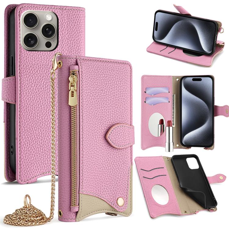Crossbody Chain Fishtail Litchi Leather Phone Case, For iPhone 17e / 16e, For iPhone 17 Pro Max, For iPhone 17 Pro, For iPhone 17, For iPhone Air, For iPhone 16 Pro Max, For iPhone 16 Pro, For iPhone 16 Plus