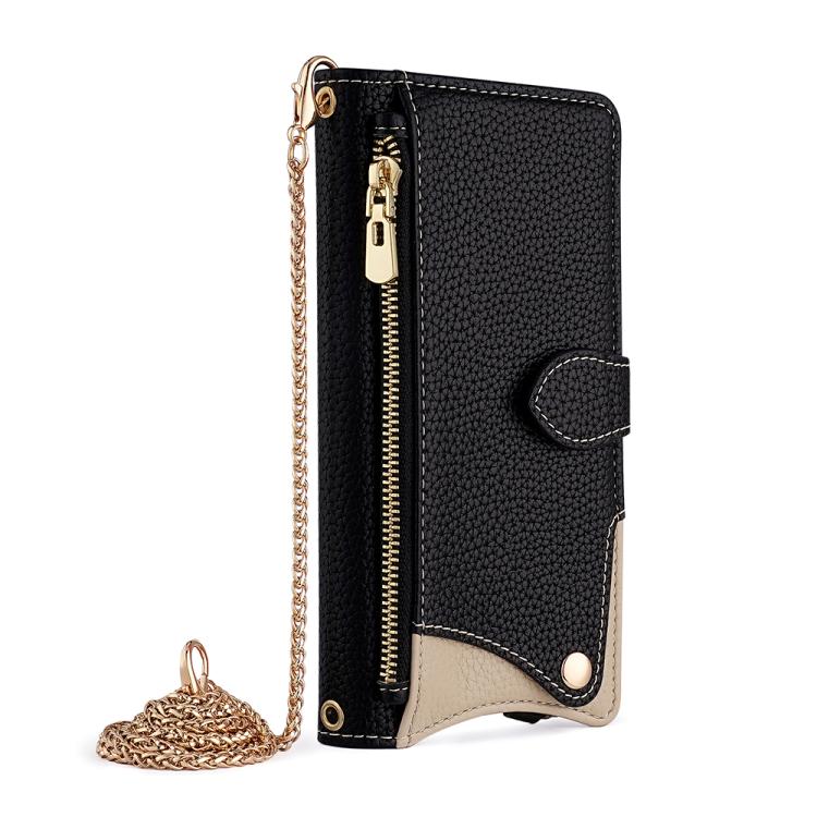 Crossbody Chain Fishtail Litchi Leather Phone Case, For iPhone 16, For iPhone 15 Pro Max, For iPhone 15 Pro, For iPhone 15 Plus, For iPhone 15, For iPhone 14 Plus, For iPhone 14, For iPhone 14 Pro