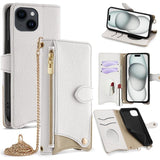 Crossbody Chain Fishtail Litchi Leather Phone Case, For iPhone 16, For iPhone 15 Pro Max, For iPhone 15 Pro, For iPhone 15 Plus, For iPhone 15, For iPhone 14 Plus, For iPhone 14, For iPhone 14 Pro