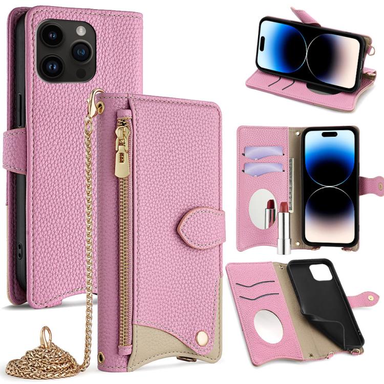 Crossbody Chain Fishtail Litchi Leather Phone Case, For iPhone 16, For iPhone 15 Pro Max, For iPhone 15 Pro, For iPhone 15 Plus, For iPhone 15, For iPhone 14 Plus, For iPhone 14, For iPhone 14 Pro