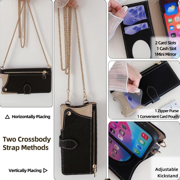 Crossbody Chain Fishtail Litchi Leather Phone Case, For iPhone 14 Pro Max, For iPhone 13 Pro Max, For iPhone 13 Pro, For iPhone 13, For iPhone 12 / 12 Pro, For iPhone 12 Pro Max