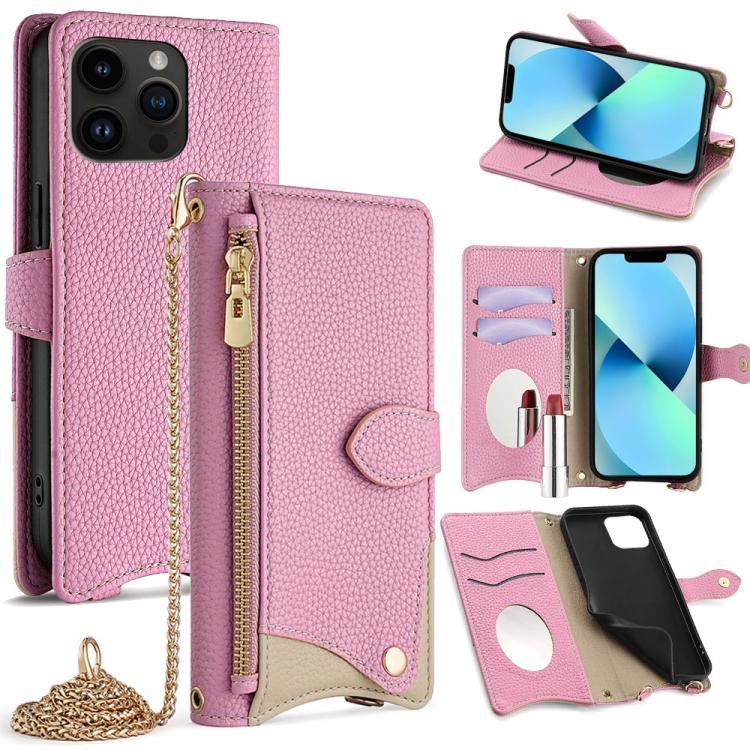 Crossbody Chain Fishtail Litchi Leather Phone Case, For iPhone 14 Pro Max, For iPhone 13 Pro Max, For iPhone 13 Pro, For iPhone 13, For iPhone 12 / 12 Pro, For iPhone 12 Pro Max