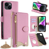 Crossbody Chain Fishtail Litchi Leather Phone Case, For iPhone 14 Pro Max, For iPhone 13 Pro Max, For iPhone 13 Pro, For iPhone 13, For iPhone 12 / 12 Pro, For iPhone 12 Pro Max