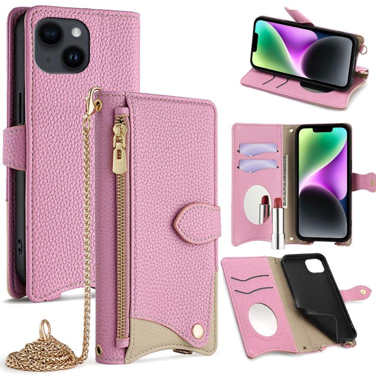 Crossbody Chain Fishtail Litchi Leather Phone Case, For iPhone 14 Pro Max, For iPhone 13 Pro Max, For iPhone 13 Pro, For iPhone 13, For iPhone 12 / 12 Pro, For iPhone 12 Pro Max
