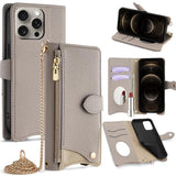 Crossbody Chain Fishtail Litchi Leather Phone Case, For iPhone 14 Pro Max, For iPhone 13 Pro Max, For iPhone 13 Pro, For iPhone 13, For iPhone 12 / 12 Pro, For iPhone 12 Pro Max