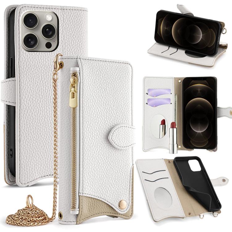 Crossbody Chain Fishtail Litchi Leather Phone Case, For iPhone 14 Pro Max, For iPhone 13 Pro Max, For iPhone 13 Pro, For iPhone 13, For iPhone 12 / 12 Pro, For iPhone 12 Pro Max