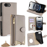 Crossbody Chain Fishtail Litchi Leather Phone Case, For iPhone 17e / 16e, For iPhone 17 Pro Max, For iPhone 17 Pro, For iPhone 17, For iPhone Air, For iPhone 16 Pro Max, For iPhone 16 Pro, For iPhone 16 Plus