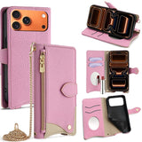 Crossbody Chain Fishtail Litchi Leather Phone Case, For iPhone 17e / 16e, For iPhone 17 Pro Max, For iPhone 17 Pro, For iPhone 17, For iPhone Air, For iPhone 16 Pro Max, For iPhone 16 Pro, For iPhone 16 Plus
