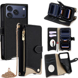 Crossbody Chain Fishtail Litchi Leather Phone Case, For iPhone 17e / 16e, For iPhone 17 Pro Max, For iPhone 17 Pro, For iPhone 17, For iPhone Air, For iPhone 16 Pro Max, For iPhone 16 Pro, For iPhone 16 Plus