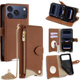 Crossbody Chain Fishtail Litchi Leather Phone Case, For iPhone 17e / 16e, For iPhone 17 Pro Max, For iPhone 17 Pro, For iPhone 17, For iPhone Air, For iPhone 16 Pro Max, For iPhone 16 Pro, For iPhone 16 Plus