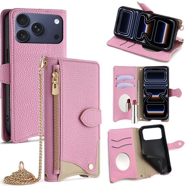Crossbody Chain Fishtail Litchi Leather Phone Case, For iPhone 17e / 16e, For iPhone 17 Pro Max, For iPhone 17 Pro, For iPhone 17, For iPhone Air, For iPhone 16 Pro Max, For iPhone 16 Pro, For iPhone 16 Plus
