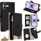 Crossbody Chain Fishtail Litchi Leather Phone Case, For iPhone 17e / 16e, For iPhone 17 Pro Max, For iPhone 17 Pro, For iPhone 17, For iPhone Air, For iPhone 16 Pro Max, For iPhone 16 Pro, For iPhone 16 Plus